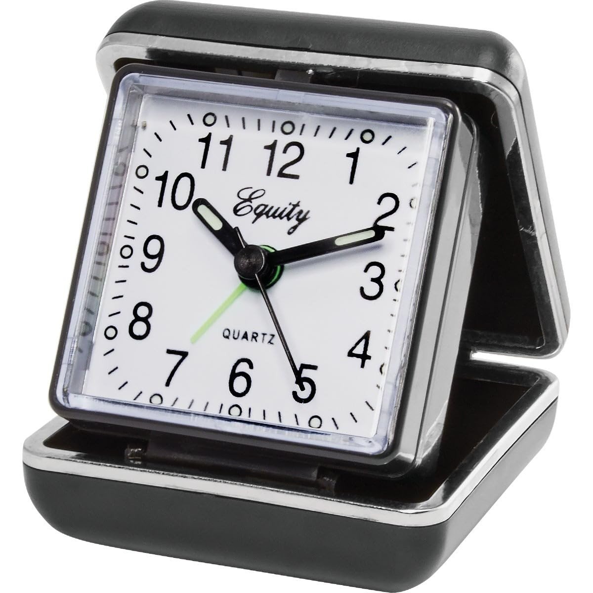 Equity By La Crosse Quartz Analog Fold-up Travel Alarm Clock, Pack Of 1, Black