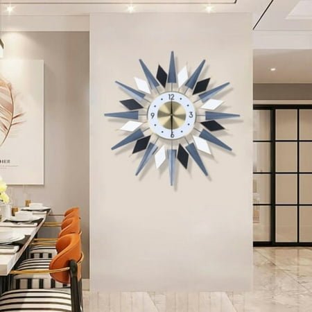 European Style Silent Wall Clock – Wrought Iron & Density Board, Stylish Decor, Silent Movement, Easy-to-Read Pointer + Number Display, 60cm