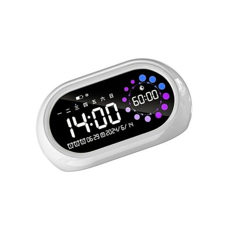 Extra Loud Rechargeable Alarm Clock With Digital Sound Adjustment for Bedsides