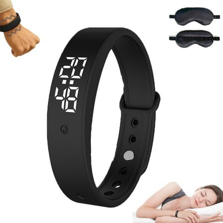 Fitsleeps Vibrating Alarm Clock Watch for Heavy Sleepers, Silent Wake Up Bracelet & Smart Wristband, Wearable Vibration Wrist Alarm, Non-Audible Sleep Wristband for Men & Women