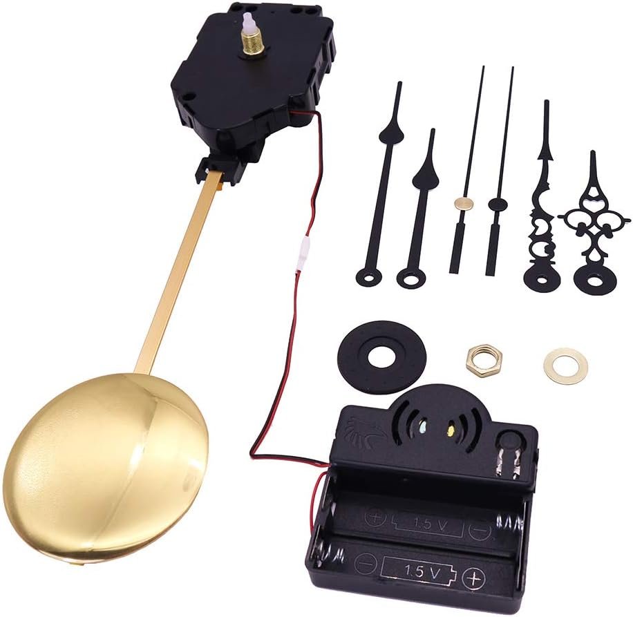 FUCHU DIY Quartz Pendulum Trigger Silent Clock Movement Mechanism with 16 Music Box Movement Chime Wall Clock Parts