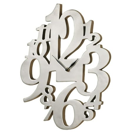 Gallimaufry Wall Clock Nickel 12.5” x 1.5” x 16”