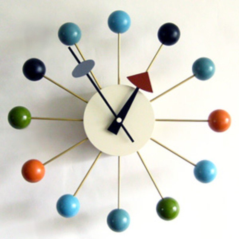 George Nelson Ball Clock Mid Century Wall Hanging 33ｘ7cm NOTE:Reproduct