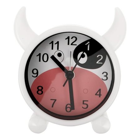 GOOHOCHY Cartoon Cow Silent Alarm Clock for Bedroom with Plastic Material and Multi Color 1 Piece