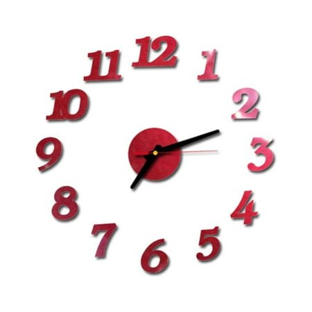 GOOHOCHY Frameless Digital Wall Clock Numbers Modern Art