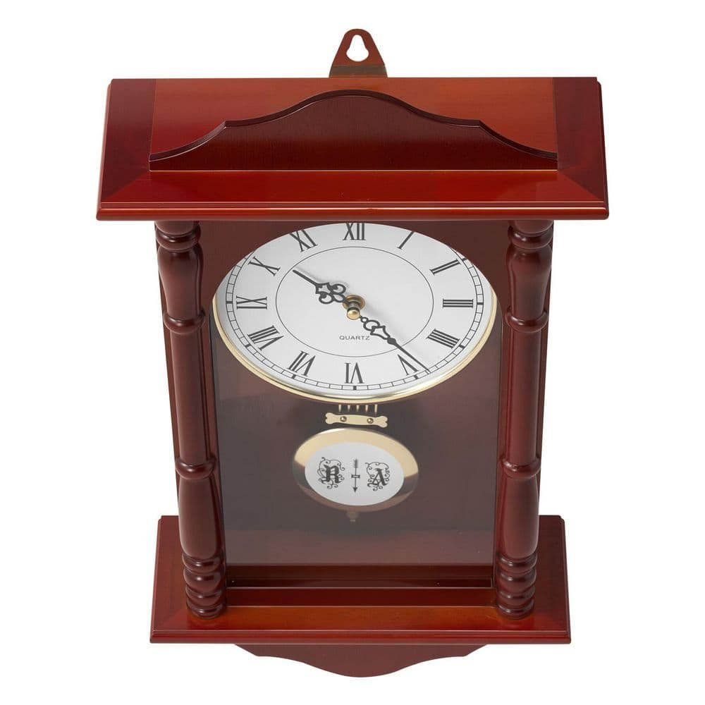 Grandfather Clock 18 in. Classic Vintage Pendulum Clock Pine Wood & MDF...