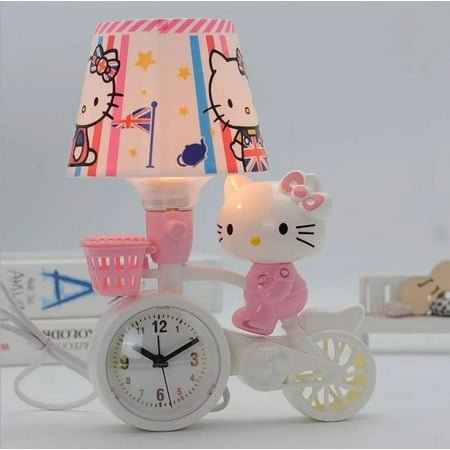 Hello Kitty animation peripheral kawaii cute cartoon bedside lamp alarm clock creative night light clock festival gift wholesale