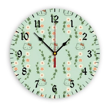 Hello Kitty Cute Round Digital Wall Clock 12inch-30cm