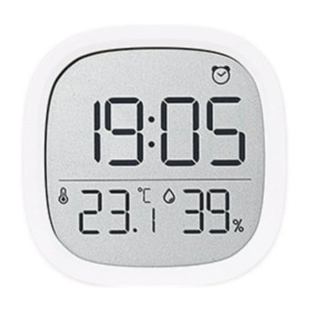 HengDidi Ultra-Slim LCD Digital Alarm Clock with Temperature Humidity Display, Magnetic Mount, 12/24H Format and Auto-Dimming for Desk/Bedroom/Office