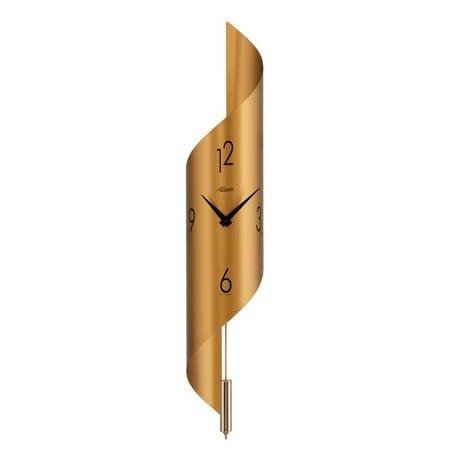 Hermle 27 Gold and Black Pendulum Wall Clock