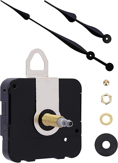 High Torque Clock Movement Kit – Extended Shaft for 24'' to 28'' Large Wall Clocks, Tick Movement (Non-Silent) – (No Second Hand), Battery-Powered DIY Repair