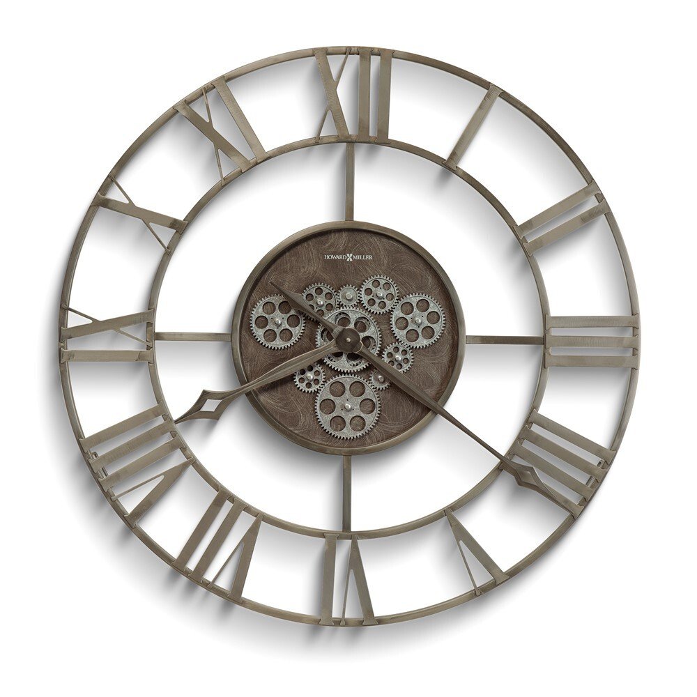 Howard Miller Laken 32 inch Aged Steel Finish Wall Clock