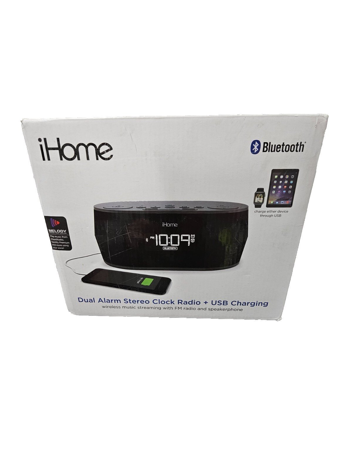IHome IBT38G Bluetooth Stereo Dual Alarm Clock Radio