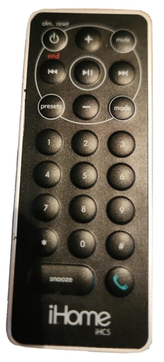 iHome iHC5S Clock Radio Bluetooth Wireless Technology (OEM REMOTE ONLY) Works!