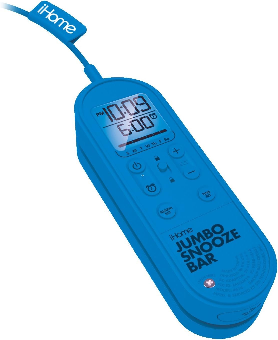 iHome IM14LC Jumbo Snooze Bar Alarm Clock with USB Charging