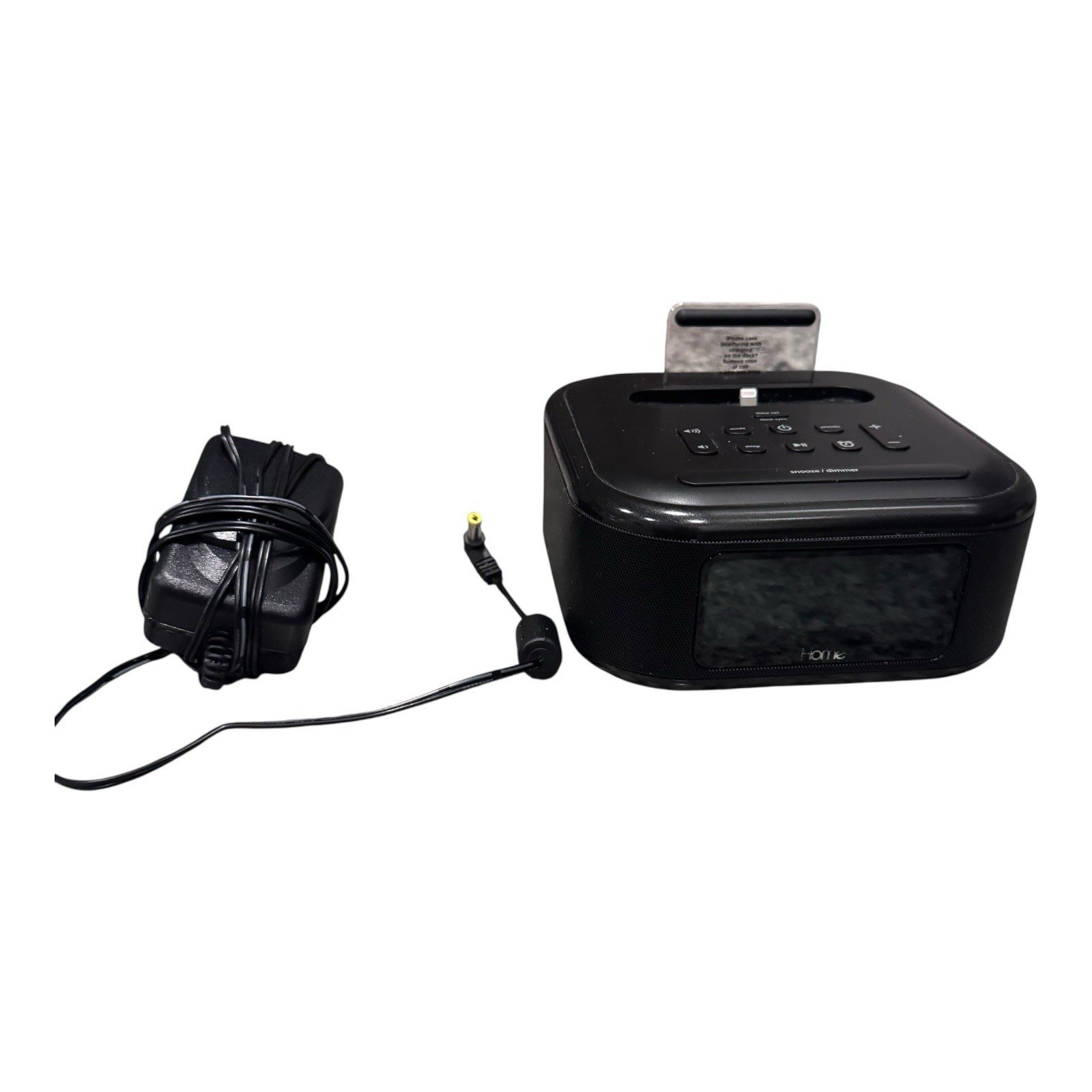 iHome iPL23 Black FM Alarm Clock Radio Stereo Lightning Charger Docking