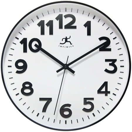 Infinity Instruments Orbit Wall Clock, Black, 12