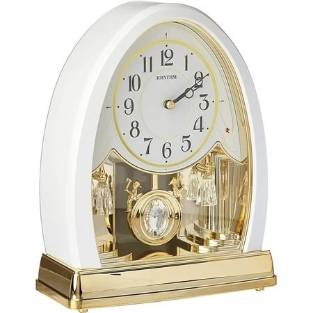 **joyful crystal pearl musical mantel clock