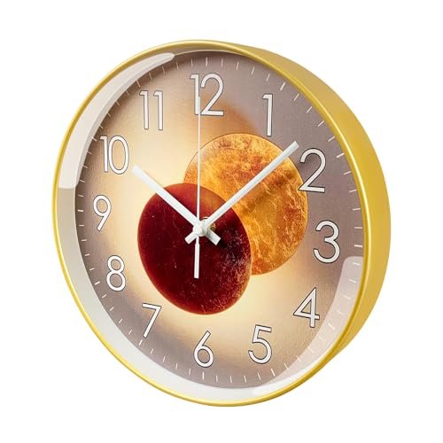 KOLODOGO 10inch Modern Wall Clock Ultra-Silent Clock Battery Operated Durable Clock for Bedroom Living Room Kitchen Office School Classroom Decor (Battery Not Include)