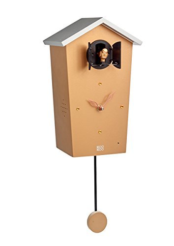 KOOKOO Birdhouse Copper Limited Edition, Modern Design Cuckoo Clock with 12 Natural Bird Voices or Cuckoo Call