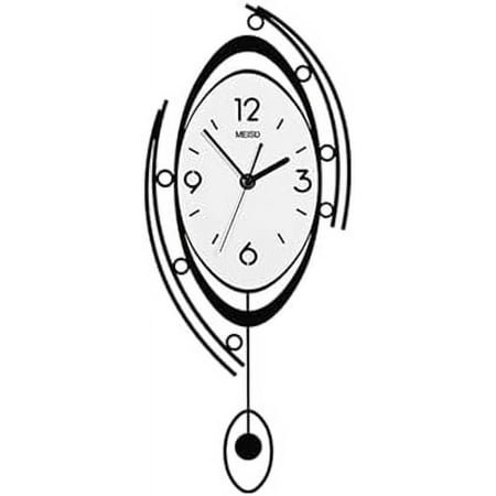 Large Modern Nordic Metal Wall Clocks 3D Creative Oval Silent Clock for Kitchen, Living Room, Bedroom, Wall Art Decor (Style C)