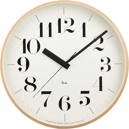 Lemnos (レムノス) Riki Clock RC Watch, 直径：30.5㎝, Natur