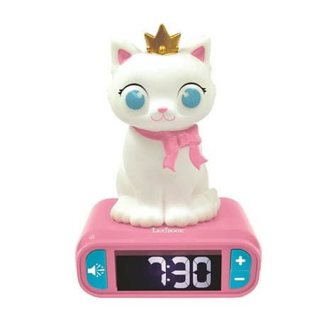 Lexibook RL800KT Digital Alarm Clock and Night Light for Kids - Kitten