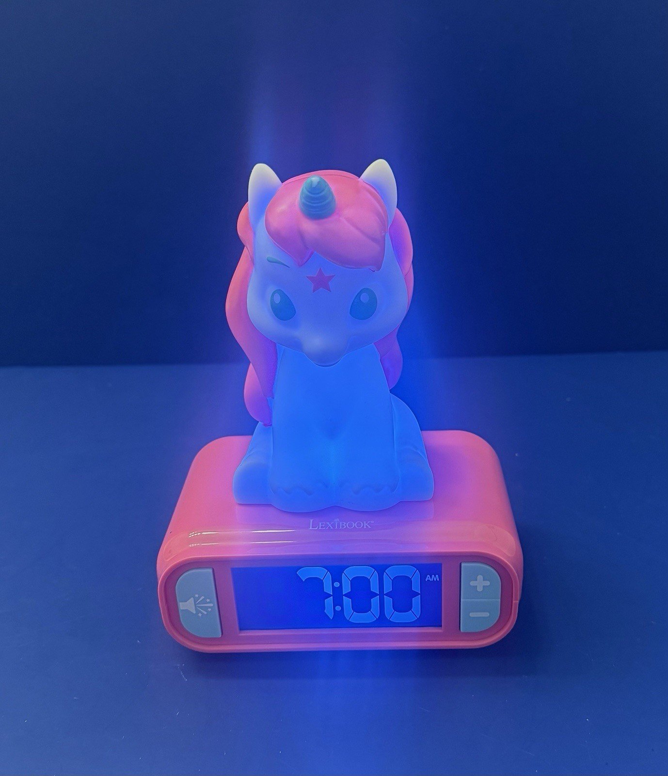 Lexibook Unicorn Digital Alarm Clock for Kids with Night Light Snooze & Sounds