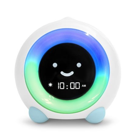 LittleHippo MELLA Children's Sleep Trainer, Night Light & Sound Machine Alarm Clock, Arctic Blue