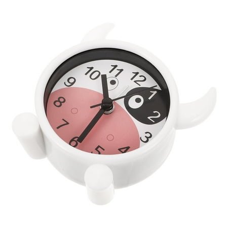 LOLIPPYY Cartoon Cow Design Silent Alarm Clock Multi Color Plastic Battery Operated for Bedroom and Office 3.5 Inch