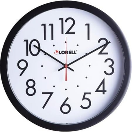 Lorell 14.5 in. Self Set Wall Clock - Black