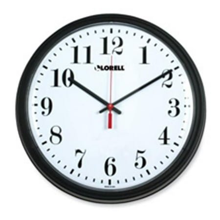 Lorell Wall Clock- 13-.25in.- Arabic Numerals- Black Frame