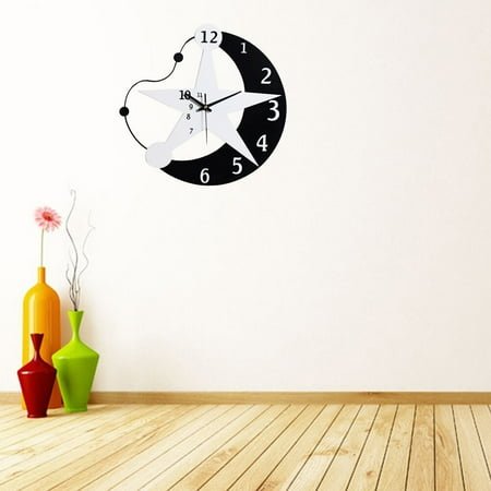 MLINS Silent Wall Clock with Design for Home Use in Multi Color, Easy to Install, Metal Material, 40 Size