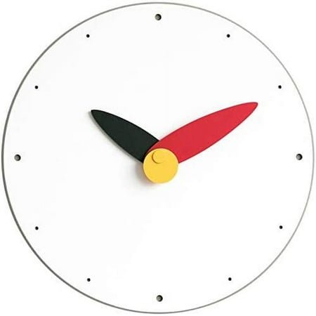 Modern Minimalist Red & Black Wall Clock