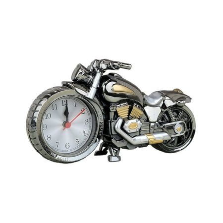 Neorosiri Motorcycle Model Alarm Clock - Vintage Decorative Clock for Home, Office, and Cafe - Unique Desk Decor - Ideal Gift for Any Occasion - 8.46x4.72x2.28 inch Clock
