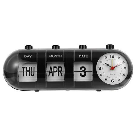 NEW Page-Flip Clock Calendar Capsule Design Simple Wall Digital Desk All-Match Alarm