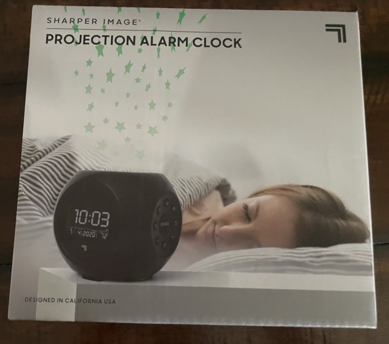 NEW Projection Digital Alarm Clock Nature Sounds & Star Pattern Illumination