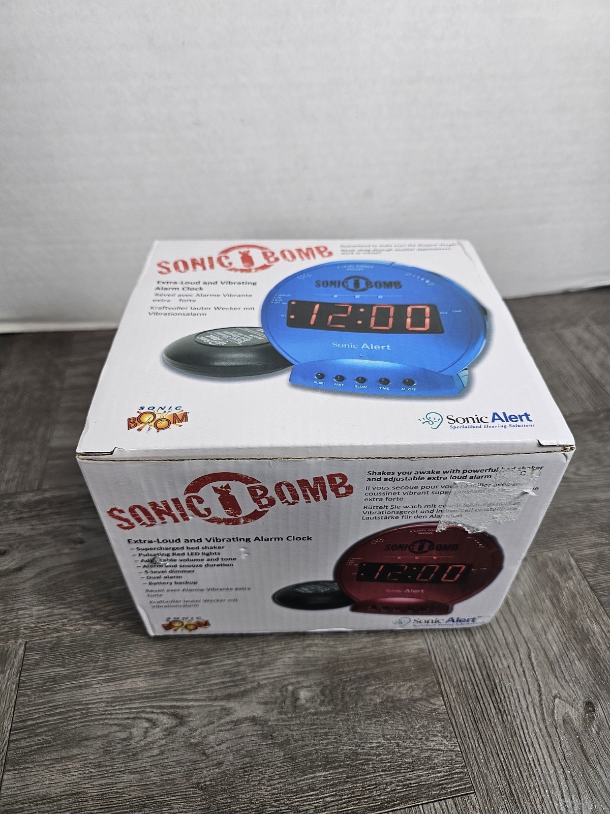 [NEW] Sonic Bomb Extra Loud Alarm Clock with Bed Shaker Dual Alarm - BLACK