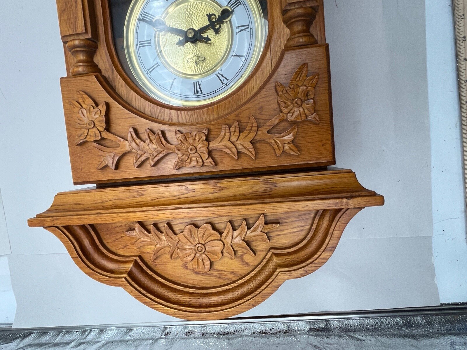 NOS Vintage D&A WALL BRASS Mechanical CLOCK (0435)