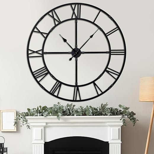 Best Large Wrought Iron Roman Numeral Wall Clocks