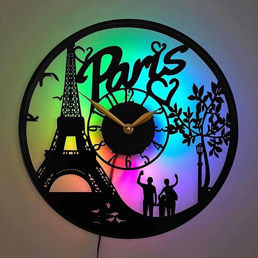 Best Infinity Instruments Eiffel Tower Wall Clocks