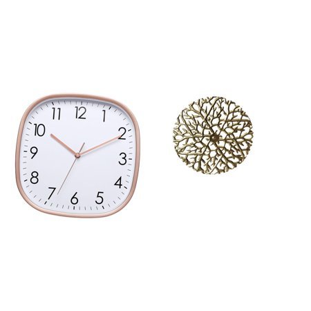 QSTDGVPW Vintage Digital Wall Clock Sculpture Art Large Low Noise Rustic Scenic Wrought Iron Hanging Design for Dining Room Office Home Farmhouse Gym Living Room Decoration