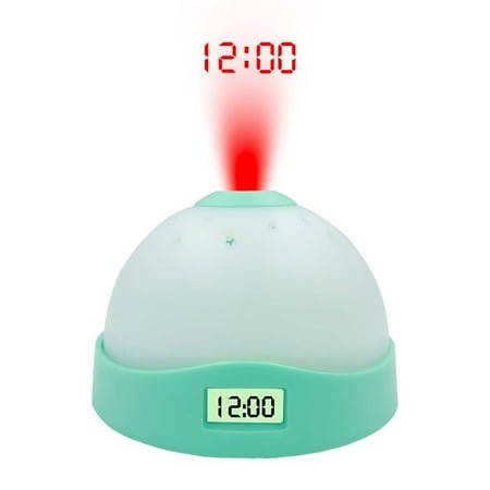 quanjun Electronic Alarm Clock with Colorful Lights and Sky Projection Clock