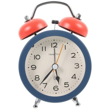 Raindrops Twin Bell Silent Non Ticking Alarm Clock for Bedroom Living Room Bedside Desk