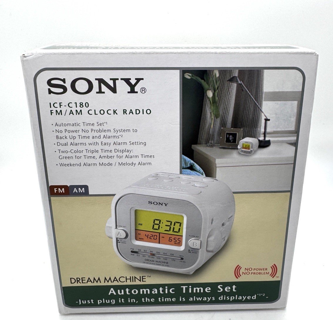 Rare Find - Sony ICF-C180 AM/FM Clock Radio - NEW!