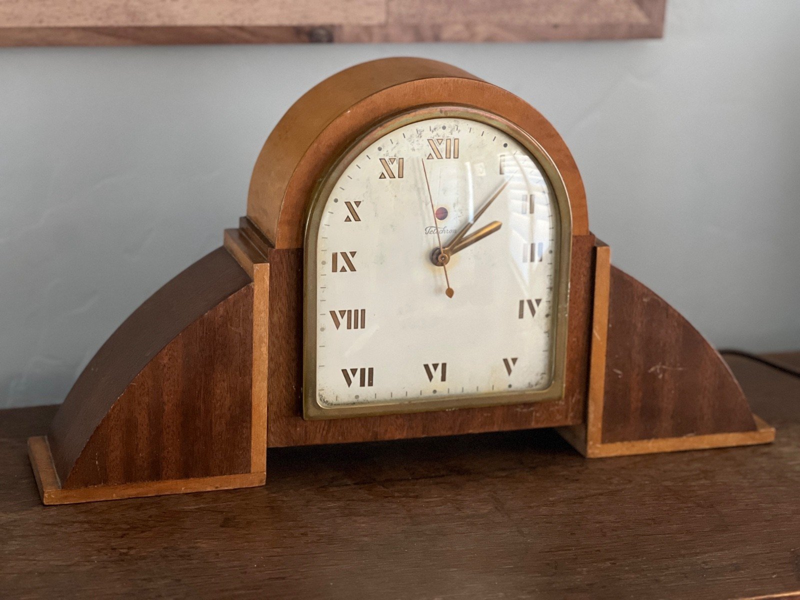 Rare Telechron Antique Vintage Electric Clock The Brandon SF03 1030s Art Deco