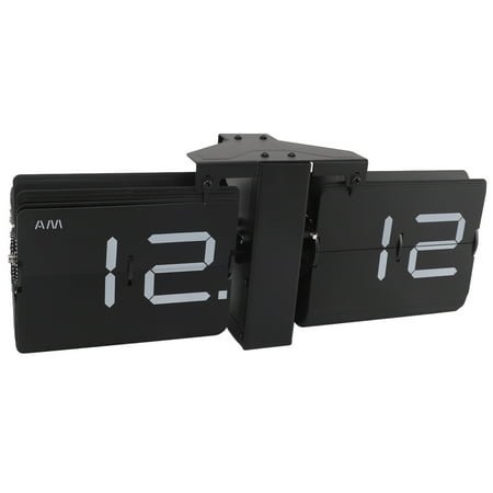 Retro Flip Clock, 12 Hour Battery Powered Desk/Wall Display, Vintage Style Timekeeping