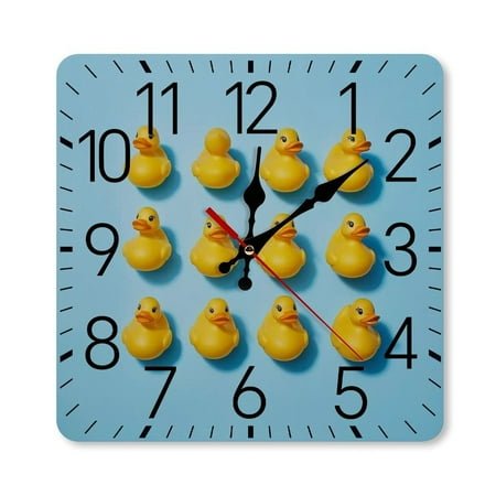 Rubber Duck Wall Clock Silent Non-Ticking For Home Office Decor, Decorative Clock Art