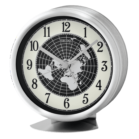 Seiko 4 Aero Alarm Clock, Silver QXE067SLH