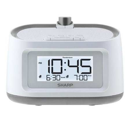 SHARP Projection Dual Alarm Clock with 8 Soothing Sleep Sounds